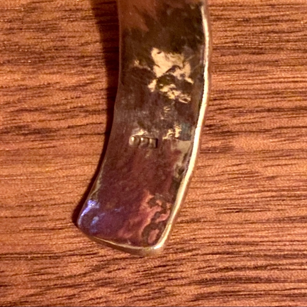 Hand Pounded Sterling Silver Cuff - image 3